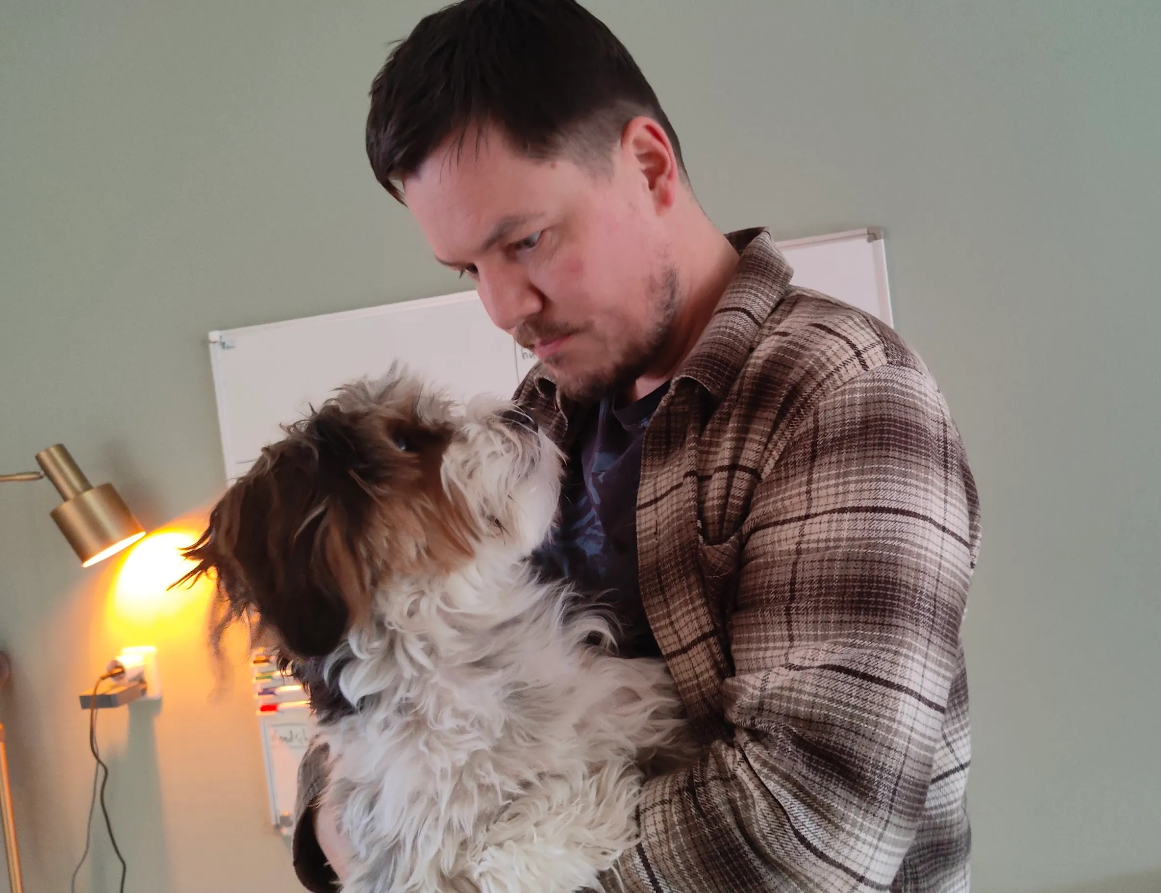 Erik met zijn hond Buddy